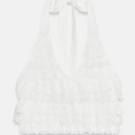 Zara Ruffled Halter Top