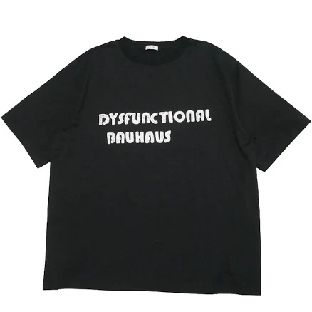 Dysfunctional T-shirt In Cotton Jersey - Black / Off White / Crystal - Size : L - CELINE