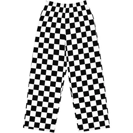 Wide Leg Checkered Sweatpants with Pockets