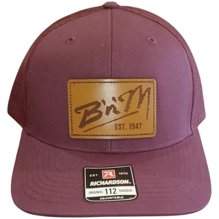 B'n'M Leather Patch Hat
