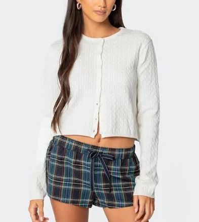 Edikted Women's Crisada Cable Knit Cardigan