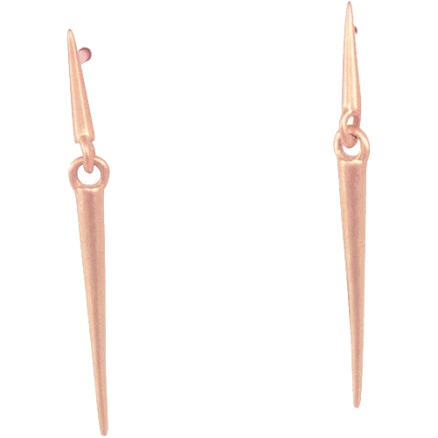 18k Rose Gold Mirror Point Dangle Earrings