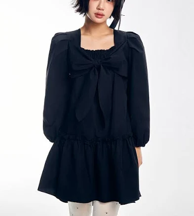 RIBBON TIE DRESS