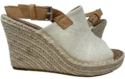 Toms Women's Monica Wedge Slingback Comfort Dress Heels Natural