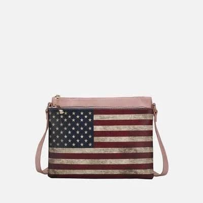 MKF Collection Women's Madeline Printed Flag Vegan Leather Crossbody Bag by Mia K