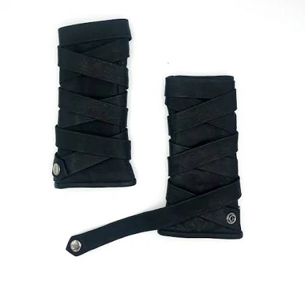 Battle Kross Unisex Leather Wrap Fingerless Gloves