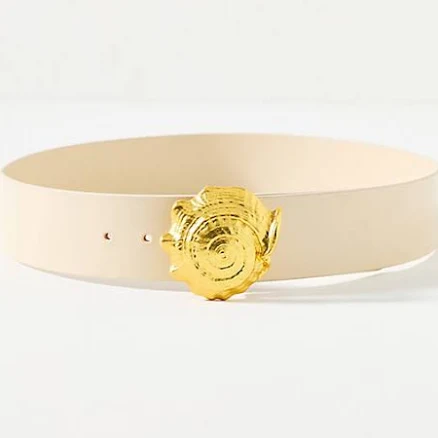 Anthropologie Seashell Buckle Belt