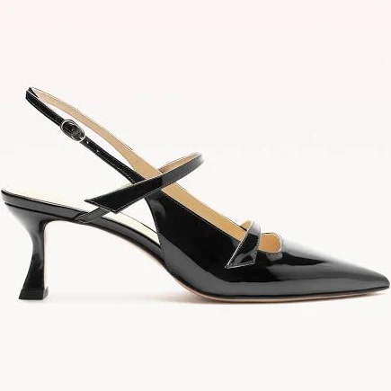 Alexandre Birman Women's Tita Patent Slingback Pumps Black