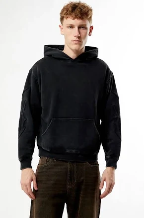 Cyber Embossed Men's Hoodie