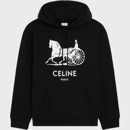 CELINE Men's Cotton Fleece Hoodie