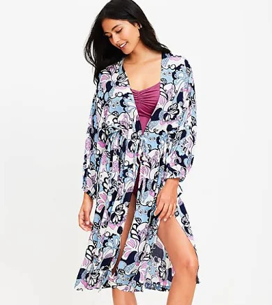 LOFT Beach Floral Kimono