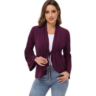 Anna-Kaci Women's Casual Lightweight Open Front Ruffle Cardigan