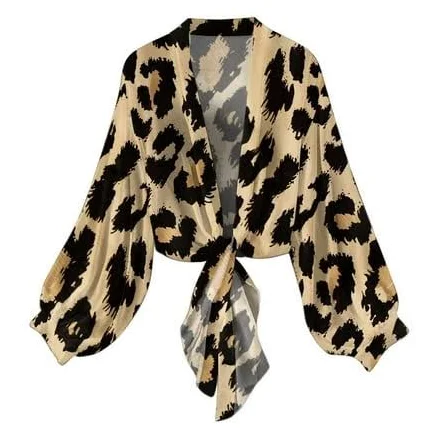 Women's Long Sleeve Tie Open Front Shrug