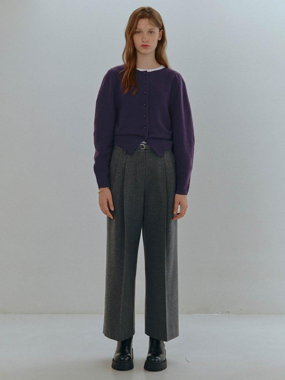 Two Tuck Belted Denim Pants