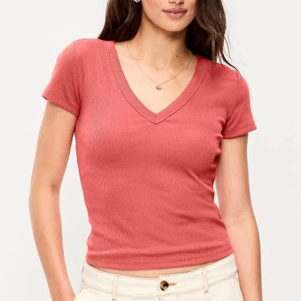 Old Navy Women's Snug V-Neck Crop T-Shirt