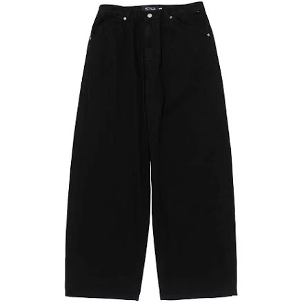 CARGOBROS VINTAGE COTTON WIDE CURVED DENIM PANTS [BLACK] by W Concept