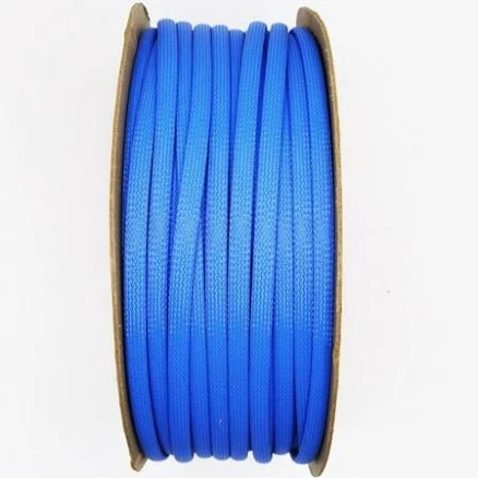 3/8 inch Expando Braided Sleeving 100 ft/spool Neon Blue
