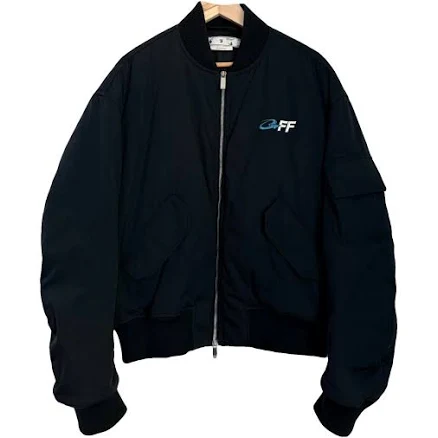 Off-White Men's Embroidered Padded Shell Bomber Jacket