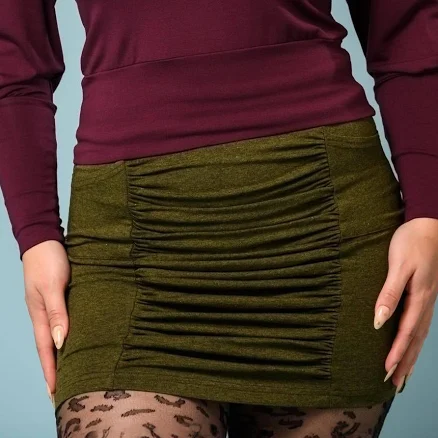 Squasht Ruched Mini Skirt