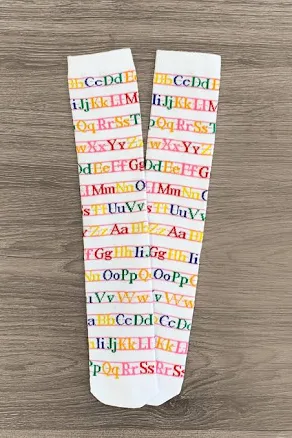 Alphabet Knee High Socks