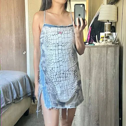 NWOT Diesel D-Hople minidress with puff alligator print1