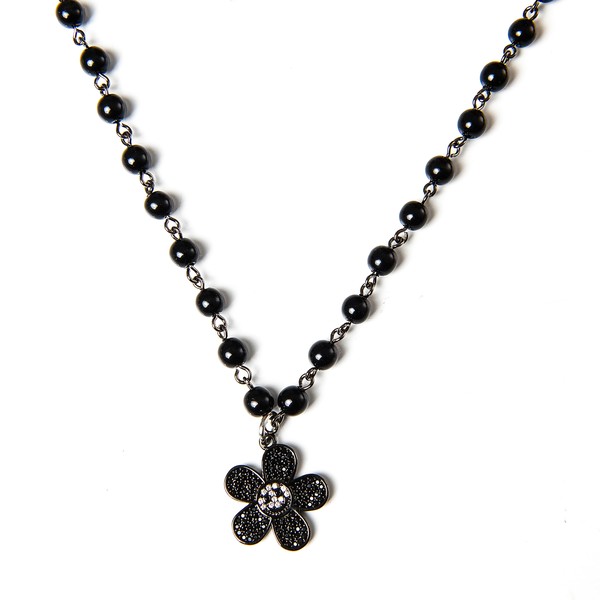 Black Daisy Necklace
