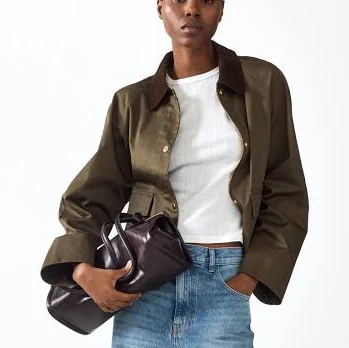 H&M Women's Corduroy-Collar Jacket