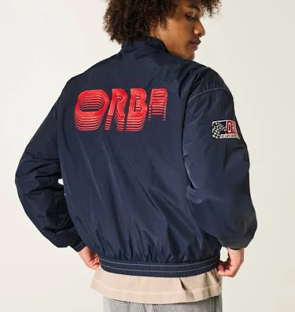 Hollister Men's Oracle Red Bull Racing Graphic Moto Jacket