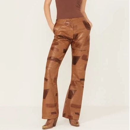 Understated Leather Women's Vixen Mid Rise Patched Pants