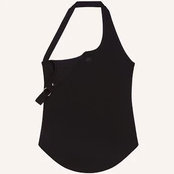 Courreges Rib Buckle Women Tank Top
