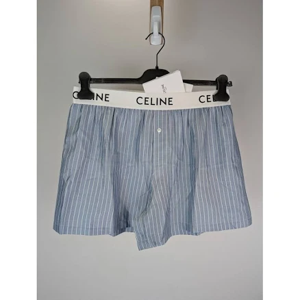 Celine Men's Striped Silk Boxer Briefs
