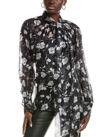 Gracia Women's Chiffon Scarf Neck Blouse