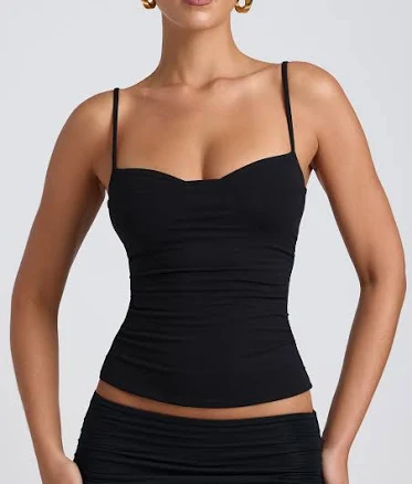 Oh Polly Esme Ruched Layered Modal Tank Top