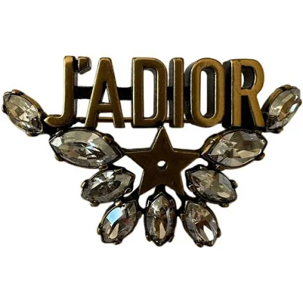 Dior J'Adior Crystal Star Brooch Gold-Tone Metal