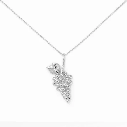 Sterling Silver Grapes Necklace