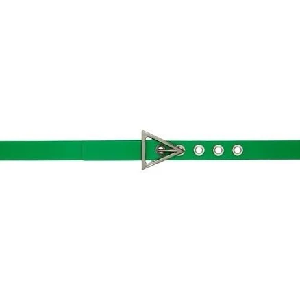 Bottega Veneta Green Triangle Belt Sz 100 Cm 40 In Rubber