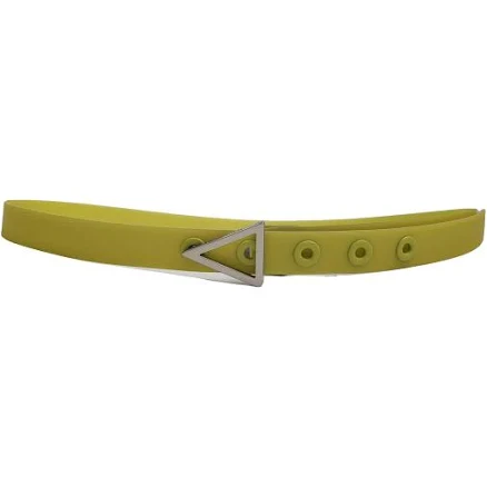 Bottega Veneta Lime Rubber Triangle Belt Size 90 cm