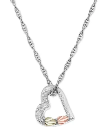 Landstrom's Women's Sterling Silver Floating Heart Pendant Necklace
