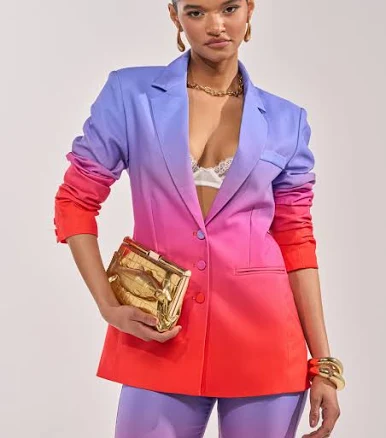 AKIRA Sunset In Paradise Ombre Blazer