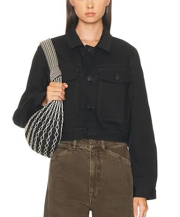 Lemaire Cropped Jacket in Black - size 34