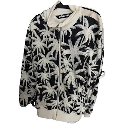 Palm Angels Men's White Palm Tree Cotton Jacket Size 42 IT