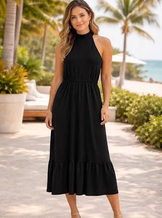 Michael Michael Kors Women's Halter Midi Dress