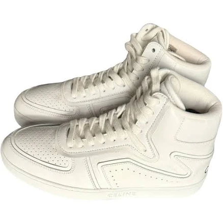 Celine Women's Ct-01 Z Trainer High Top Sneaker in Metallic Calfskin