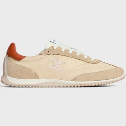 CELINE Women's Racer Sneaker in Nylon, Suede Calfskin Leather