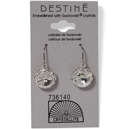 Sally Beauty Crystal Rhinestone Rivoli Dangle Earrings