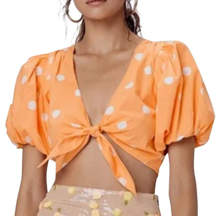 For Love and Lemons Auburn Dot Crop Top - XL