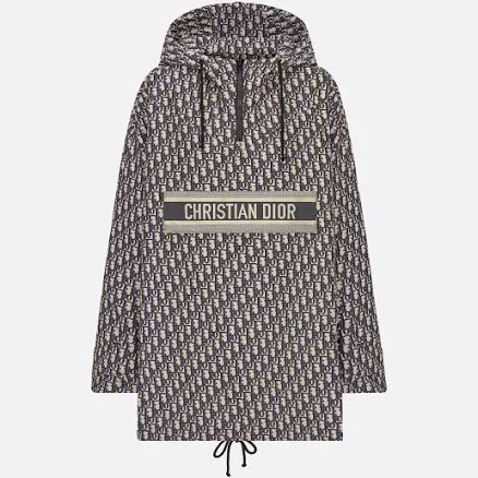 DIOR Women's Oblique Jacquard Technical Taffeta Hooded Anorak
