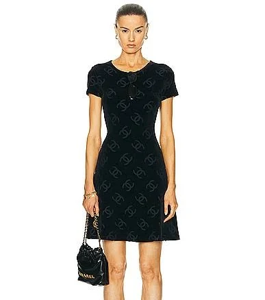 CHANEL Velour CC Dress