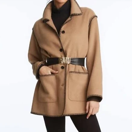 Elliott Lauren Knit Whip Jacket with Stitching