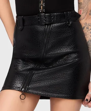 Kihilist Obsidienne Biker Skirt
